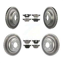 Front Rear Coated Disc Brake Rotors And Semi-Metallic Pads Kit For BMW 330Ci 330i 330xi KGS-100825
