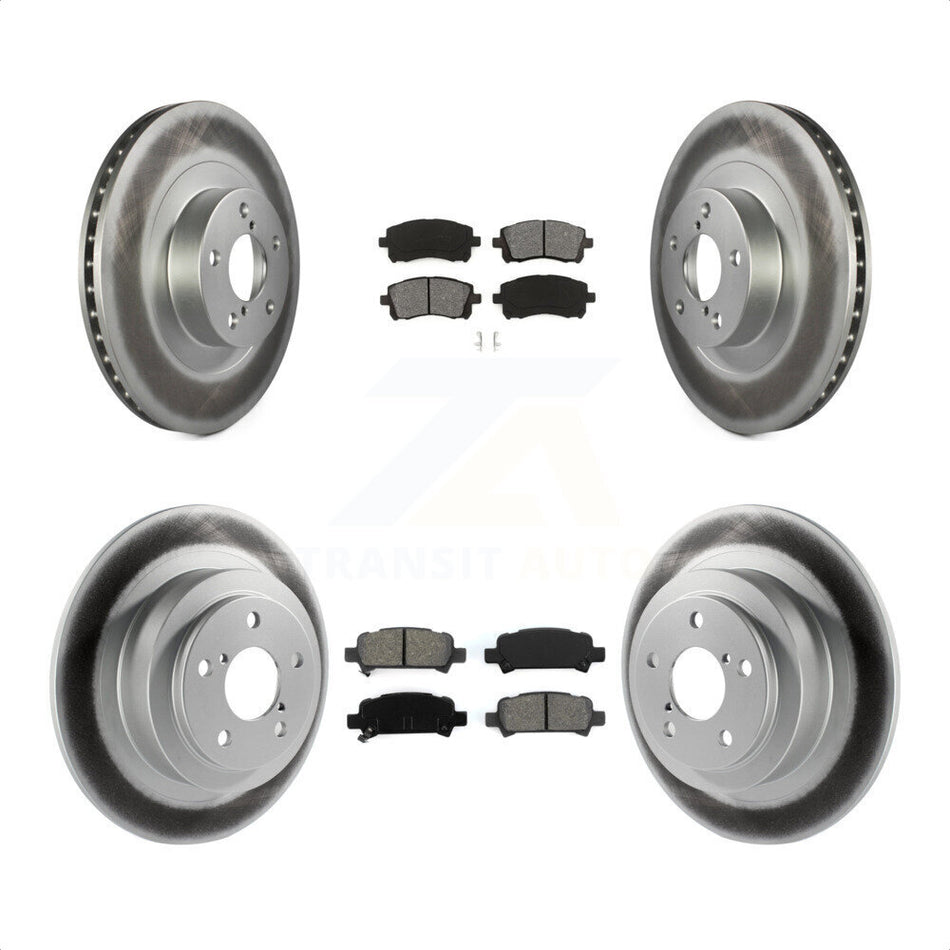 Front Rear Coated Disc Brake Rotors And Semi-Metallic Pads Kit For Subaru Outback Legacy KGS-100842 by Transit Auto