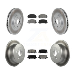 Front Rear Coated Disc Brake Rotors And Semi-Metallic Pads Kit For Toyota Highlander KGS-100850