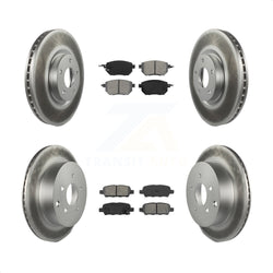 Front Rear Coated Disc Brake Rotors And Semi-Metallic Pads Kit For Nissan Murano Infiniti FX35 FX45 INFINITI KGS-100857