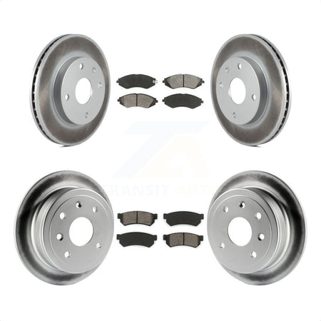 Front Rear Coated Disc Brake Rotors And Semi-Metallic Pads Kit For Suzuki Forenza Reno Chevrolet Optra KGS-100884 by Transit Auto