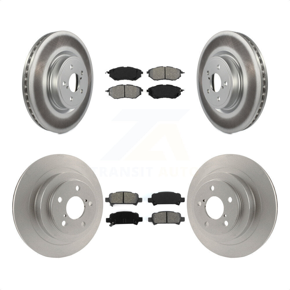 Front Rear Coated Disc Brake Rotors And Semi-Metallic Pads Kit For Subaru Legacy KGS-100890 by Transit Auto