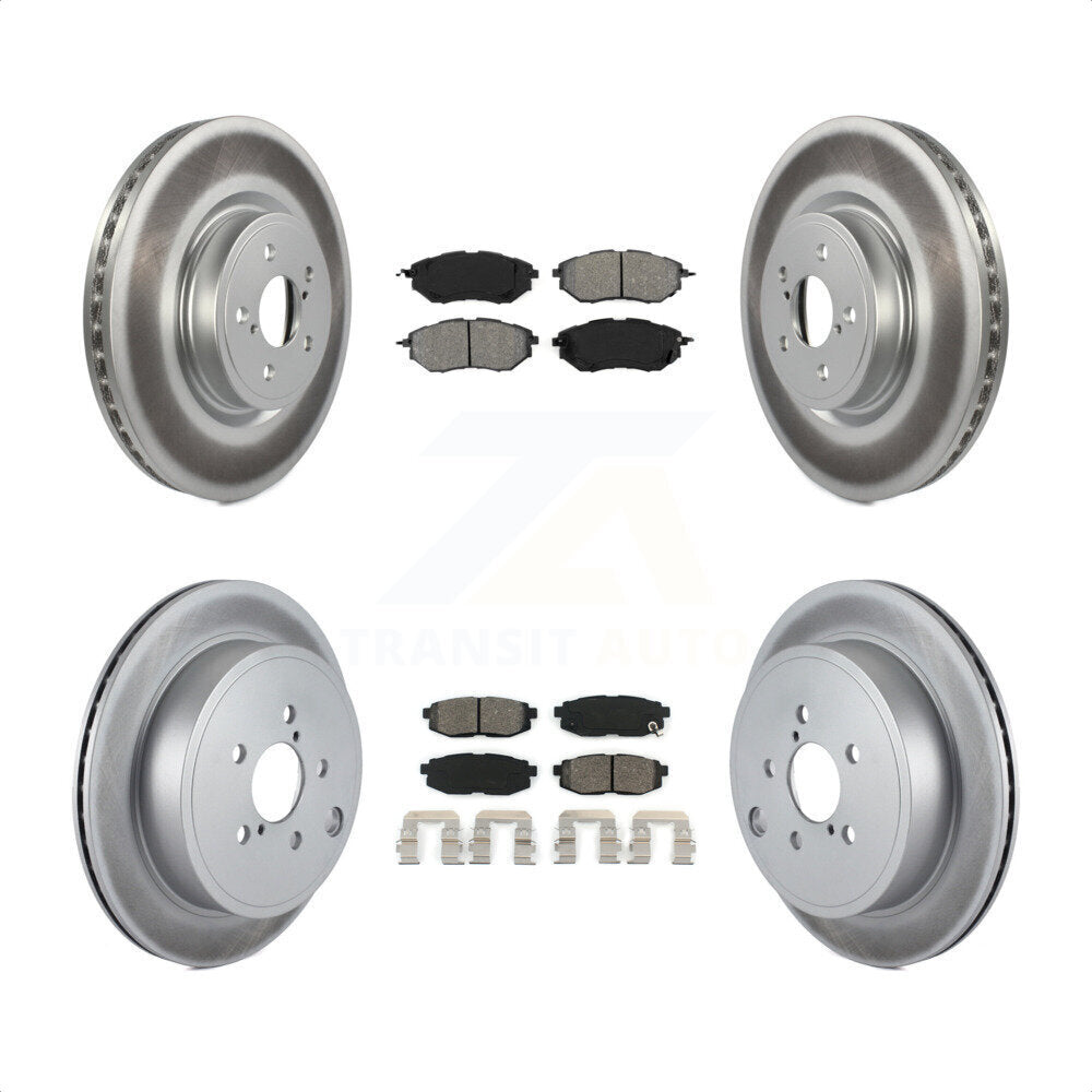 Front Rear Coated Disc Brake Rotors And Semi-Metallic Pads Kit For Subaru Outback Legacy KGS-100891 by Transit Auto