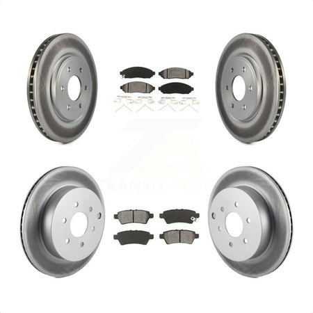 Front Rear Coated Disc Brake Rotors And Semi-Metallic Pads Kit For Nissan Pathfinder KGS-100898 by Transit Auto