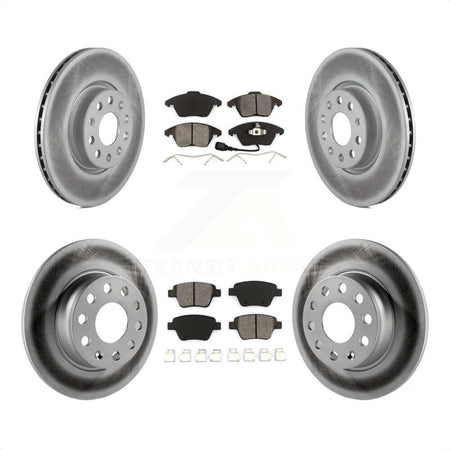 Front Rear Coated Disc Brake Rotors And Semi-Metallic Pads Kit For Volkswagen Beetle GTI KGS-100904 by Transit Auto