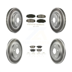 Front Rear Coated Disc Brake Rotors And Semi-Metallic Pads Kit For Toyota Matrix Pontiac Vibe Corolla iM Scion KGS-100945