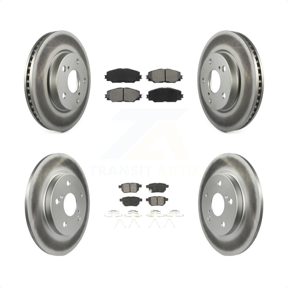 Front Rear Coated Disc Brake Rotors And Semi-Metallic Pads Kit For 2008-2015 Scion xB KGS-100951 by Transit Auto