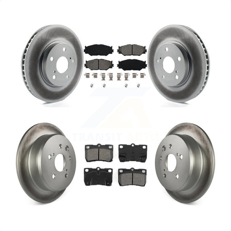 Front Rear Coated Disc Brake Rotors And Semi-Metallic Pads Kit For Lexus IS250 KGS-100957 by Transit Auto