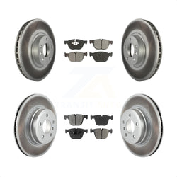 Front Rear Coated Disc Brake Rotors And Semi-Metallic Pads Kit For BMW X5 X6 KGS-100988