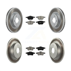 Front Rear Coated Disc Brake Rotors And Semi-Metallic Pads Kit For Volvo S40 C70 C30 V50 KGS-100993