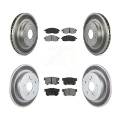 Front Rear Coated Disc Brake Rotors And Semi-Metallic Pads Kit For Suzuki SX4 Crossover KGS-100999