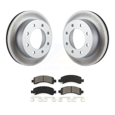 Rear Coated Disc Brake Rotors And Semi-Metallic Pads Kit For Chevrolet Express 2500 GMC 3500 Savana KGS-101130 by Transit Auto