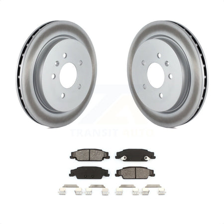 Rear Coated Disc Brake Rotors And Semi-Metallic Pads Kit For Cadillac CTS STS KGS-101142 by Transit Auto