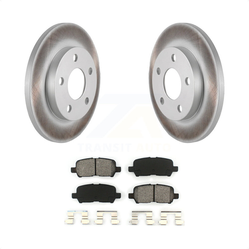 Rear Coated Disc Brake Rotors And Semi-Metallic Pads Kit For Chevrolet Impala Pontiac Grand Prix Buick LaCrosse Limited Allure KGS-101143 by Transit Auto