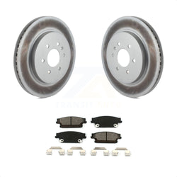 Rear Coated Disc Brake Rotors And Semi-Metallic Pads Kit For Cadillac SRX KGS-101145