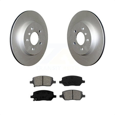 Rear Coated Disc Brake Rotors And Semi-Metallic Pads Kit For 2005-2005 Chevrolet Uplander Pontiac Montana Buick Terraza Saturn Relay KGS-101146 by Transit Auto