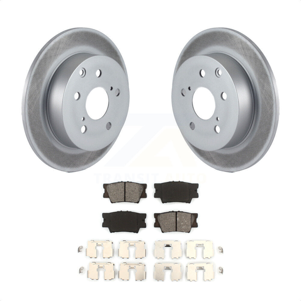 Rear Coated Disc Brake Rotors And Semi-Metallic Pads Kit For Toyota Matrix Pontiac Vibe KGS-101159 by Transit Auto