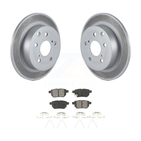 Rear Coated Disc Brake Rotors And Semi-Metallic Pads Kit For 2010 Toyota Matrix XRS KGS-101160 by Transit Auto