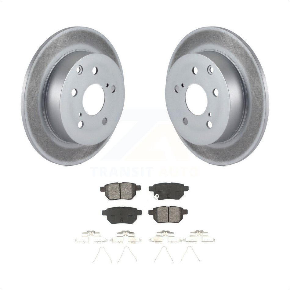 Rear Coated Disc Brake Rotors And Semi-Metallic Pads Kit For 2010 Toyota Matrix XRS KGS-101160 by Transit Auto