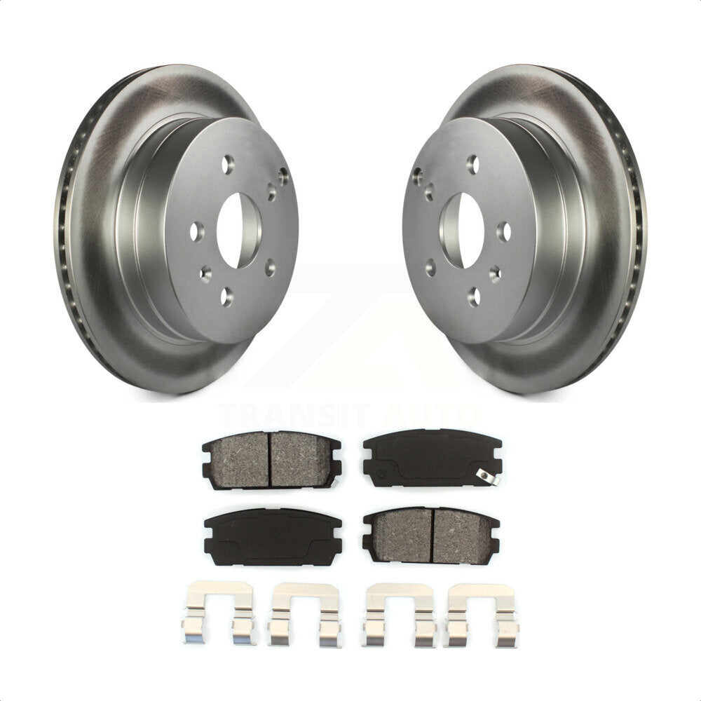 Rear Coated Disc Brake Rotors And Semi-Metallic Pads Kit For 2010-2017 Chevrolet Equinox GMC Terrain KGS-101164 by Transit Auto