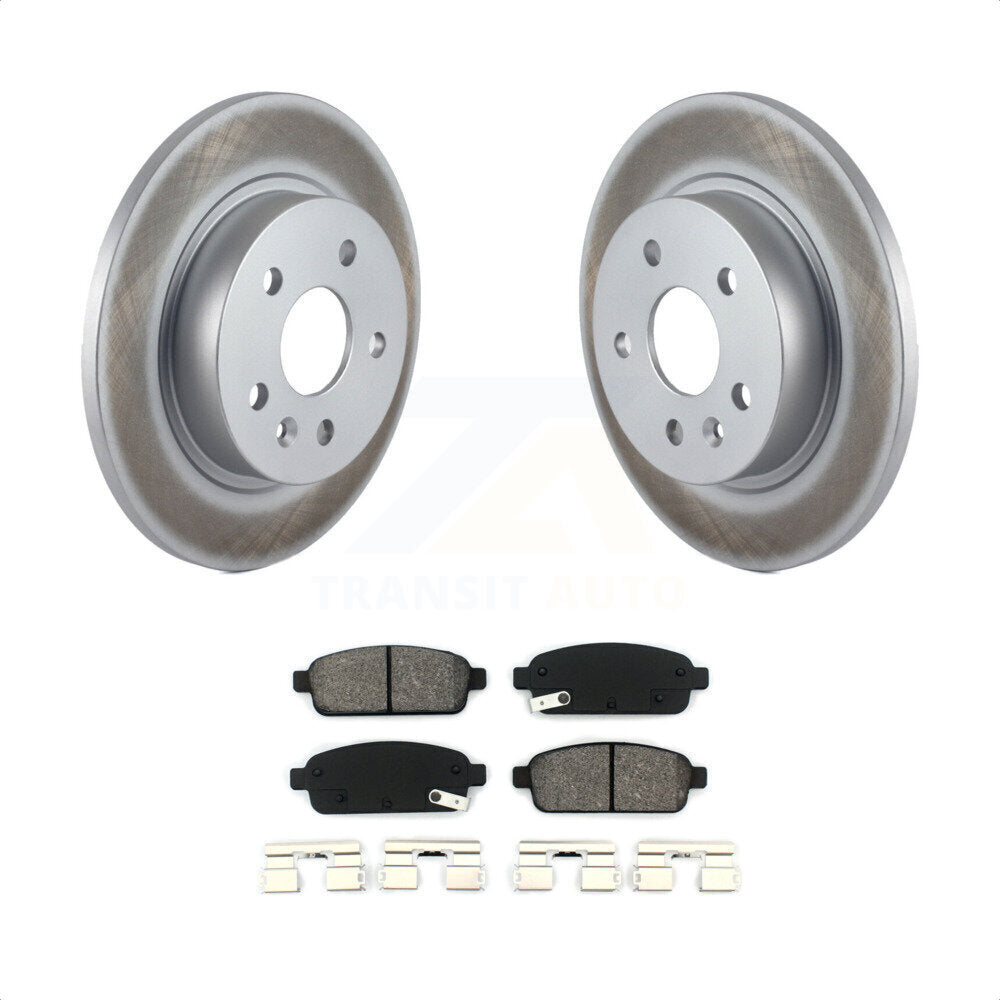 Rear Coated Disc Brake Rotors And Semi-Metallic Pads Kit For Chevrolet Cruze Sonic Buick Encore Trax Limited KGS-101165 by Transit Auto