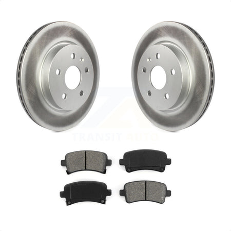 Rear Coated Disc Brake Rotors And Semi-Metallic Pads Kit For Chevrolet Malibu Buick Impala LaCrosse Regal Cadillac XTS Limited Saab 9-5 Allure KGS-101166 by Transit Auto