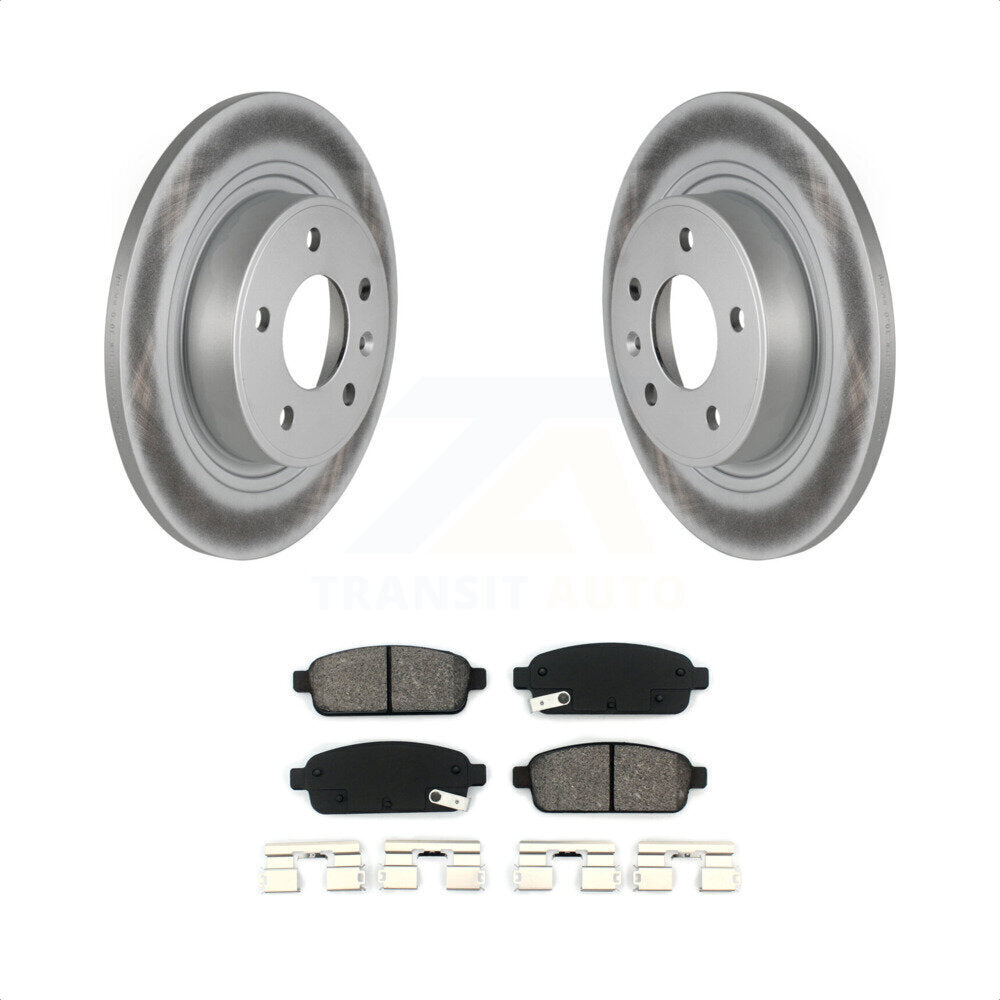 Rear Coated Disc Brake Rotors And Semi-Metallic Pads Kit For Chevrolet Cruze Buick Verano Volt Cascada Cadillac ELR Orlando KGS-101172 by Transit Auto