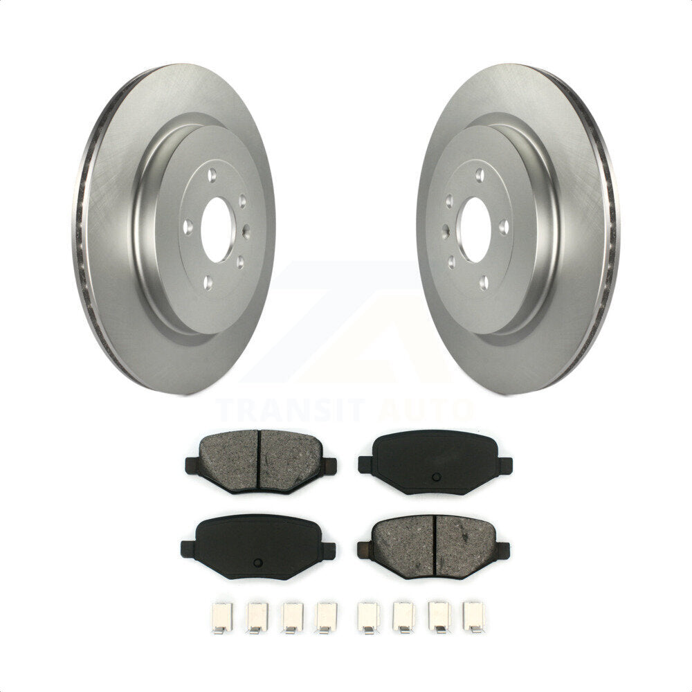 Rear Coated Disc Brake Rotors And Semi-Metallic Pads Kit For Ford Explorer Police Interceptor Utility Lincoln MKS Flex Taurus MKT KGS-101214 by Transit Auto