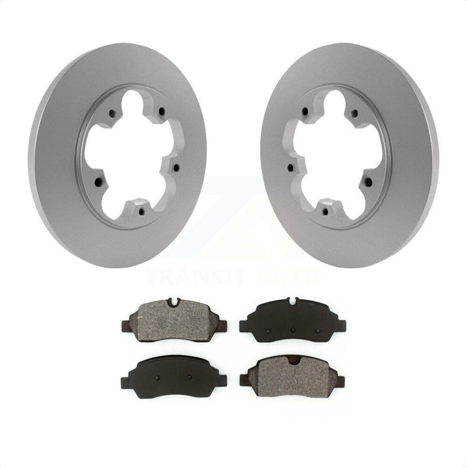 Rear Coated Disc Brake Rotors And Semi-Metallic Pads Kit For Ford Transit-250 Transit-350 Transit-150 HD With 5 Lug Wheels KGS-101221 by Transit Auto