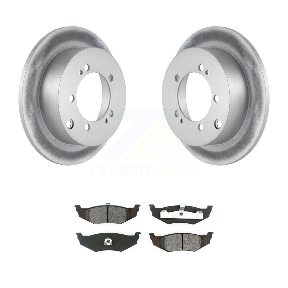 Rear Coated Disc Brake Rotors And Semi-Metallic Pads Kit For 2000 Dodge Stratus With 14" Factory Wheels KGS-101227 by Transit Auto