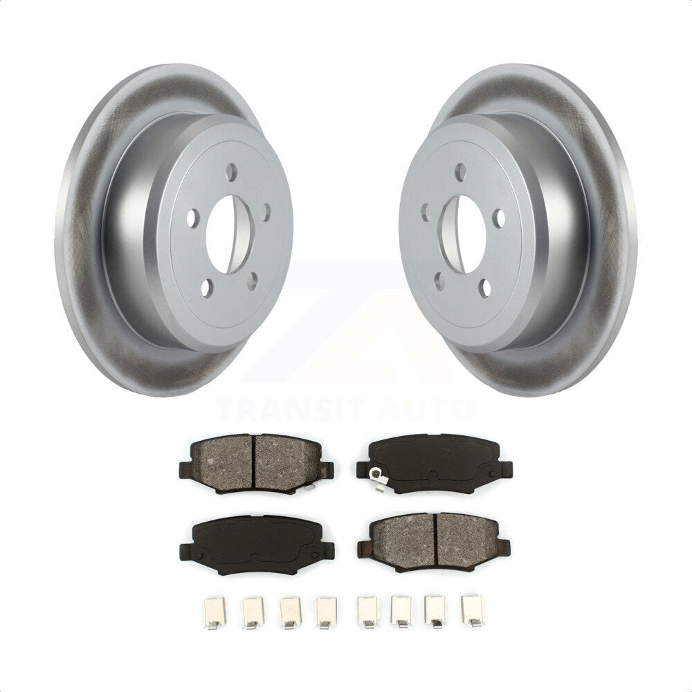 Rear Coated Disc Brake Rotors And Semi-Metallic Pads Kit For Jeep Liberty Dodge Nitro KGS-101246 by Transit Auto