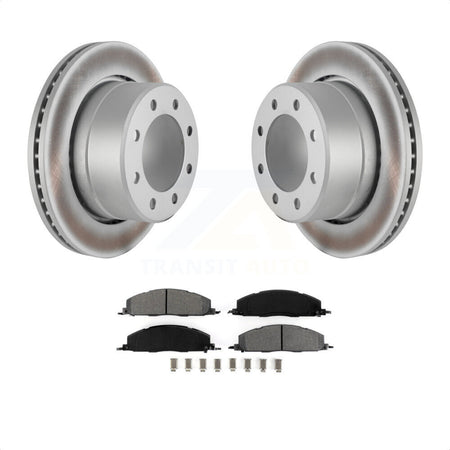 Rear Coated Disc Brake Rotors And Semi-Metallic Pads Kit For Ram 2500 3500 1500 Dodge KGS-101254 by Transit Auto