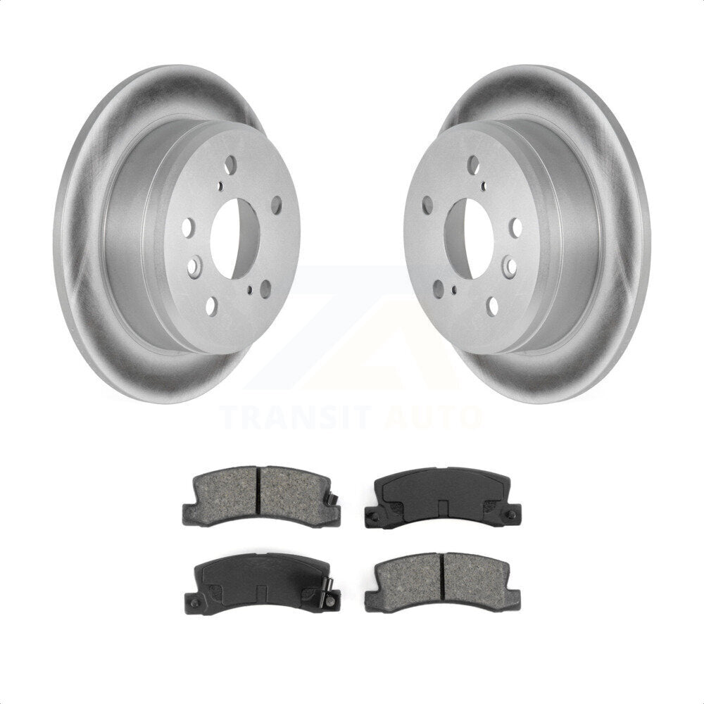 Rear Coated Disc Brake Rotors And Semi-Metallic Pads Kit For Toyota Camry Lexus ES300 Solara KGS-101262 by Transit Auto