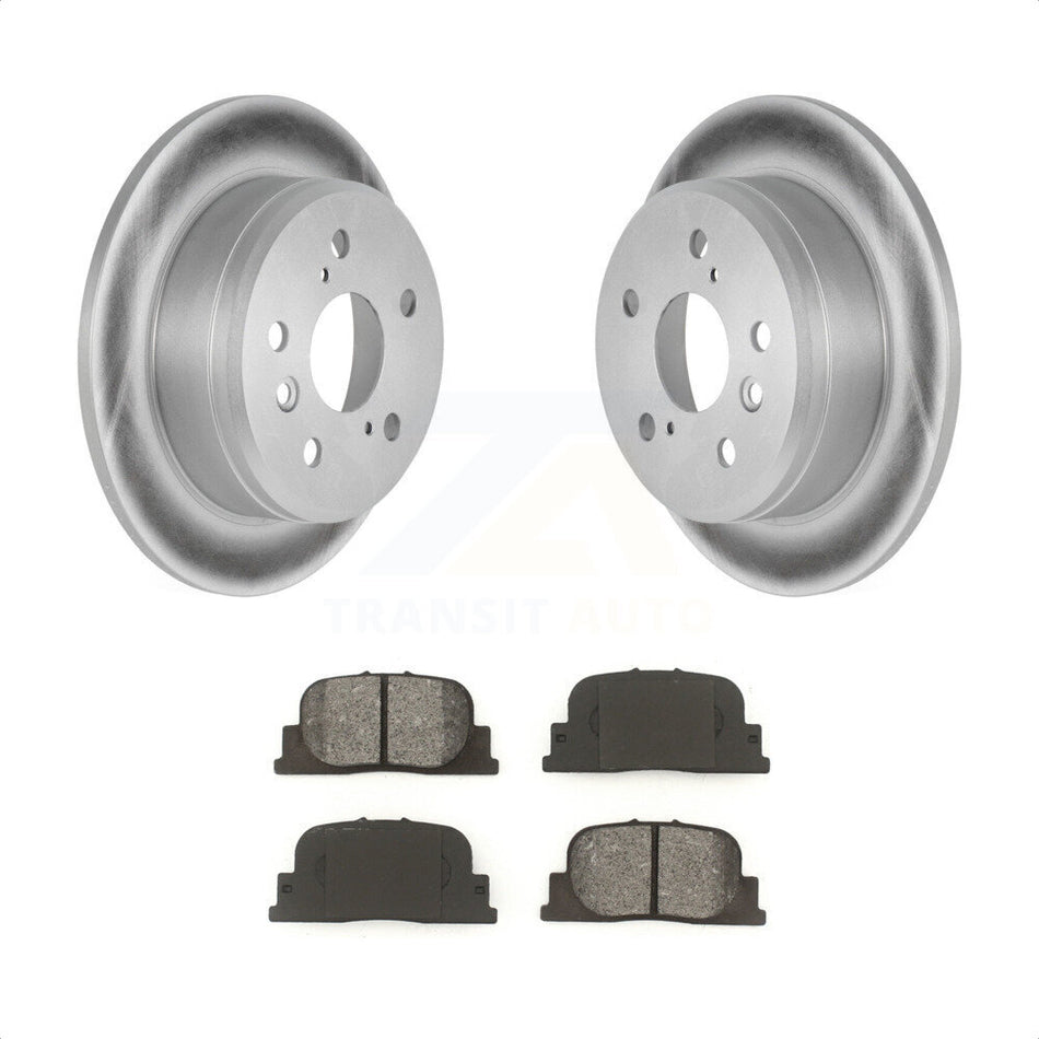 Rear Coated Disc Brake Rotors And Semi-Metallic Pads Kit For Toyota Camry Lexus ES300 KGS-101264 by Transit Auto