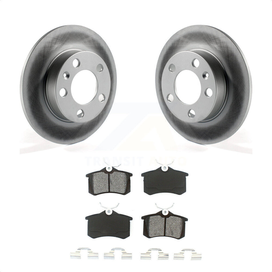 Rear Coated Disc Brake Rotors And Semi-Metallic Pads Kit For 2007-2010 Volkswagen Beetle KGS-101287 by Transit Auto