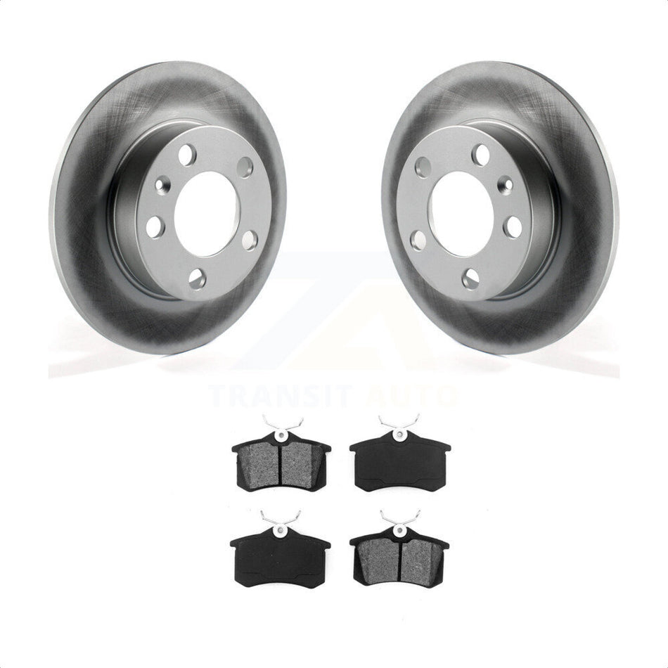 Rear Coated Disc Brake Rotors And Semi-Metallic Pads Kit For Volkswagen Jetta Beetle Golf Audi TT City KGS-101288 by Transit Auto