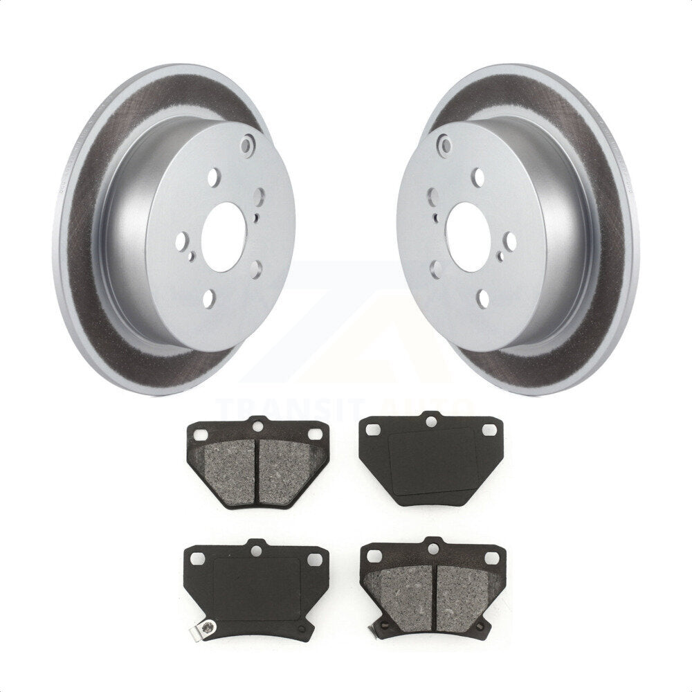 Rear Coated Disc Brake Rotors And Semi-Metallic Pads Kit For Toyota Corolla Matrix Pontiac Vibe Celica KGS-101292 by Transit Auto