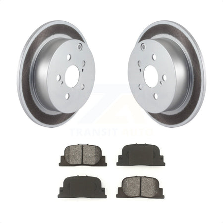 Rear Coated Disc Brake Rotors And Semi-Metallic Pads Kit For 2005-2010 Scion tC KGS-101293 by Transit Auto