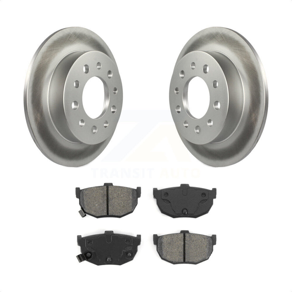 Rear Coated Disc Brake Rotors And Semi-Metallic Pads Kit For 2003-2008 Hyundai Tiburon KGS-101306 by Transit Auto