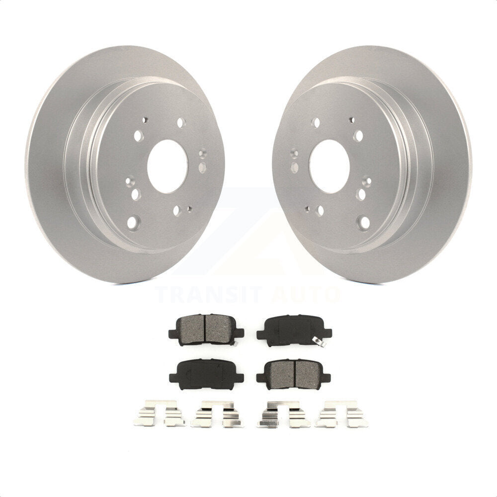 Rear Coated Disc Brake Rotors And Semi-Metallic Pads Kit For 2002-2004 Honda Odyssey KGS-101309 by Transit Auto