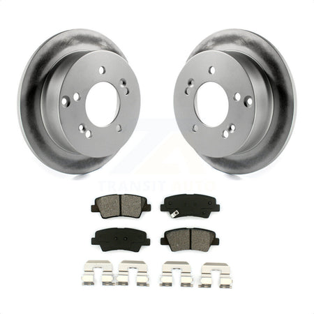 Rear Coated Disc Brake Rotors And Semi-Metallic Pads Kit For Hyundai Sonata 2.4L KGS-101310 by Transit Auto