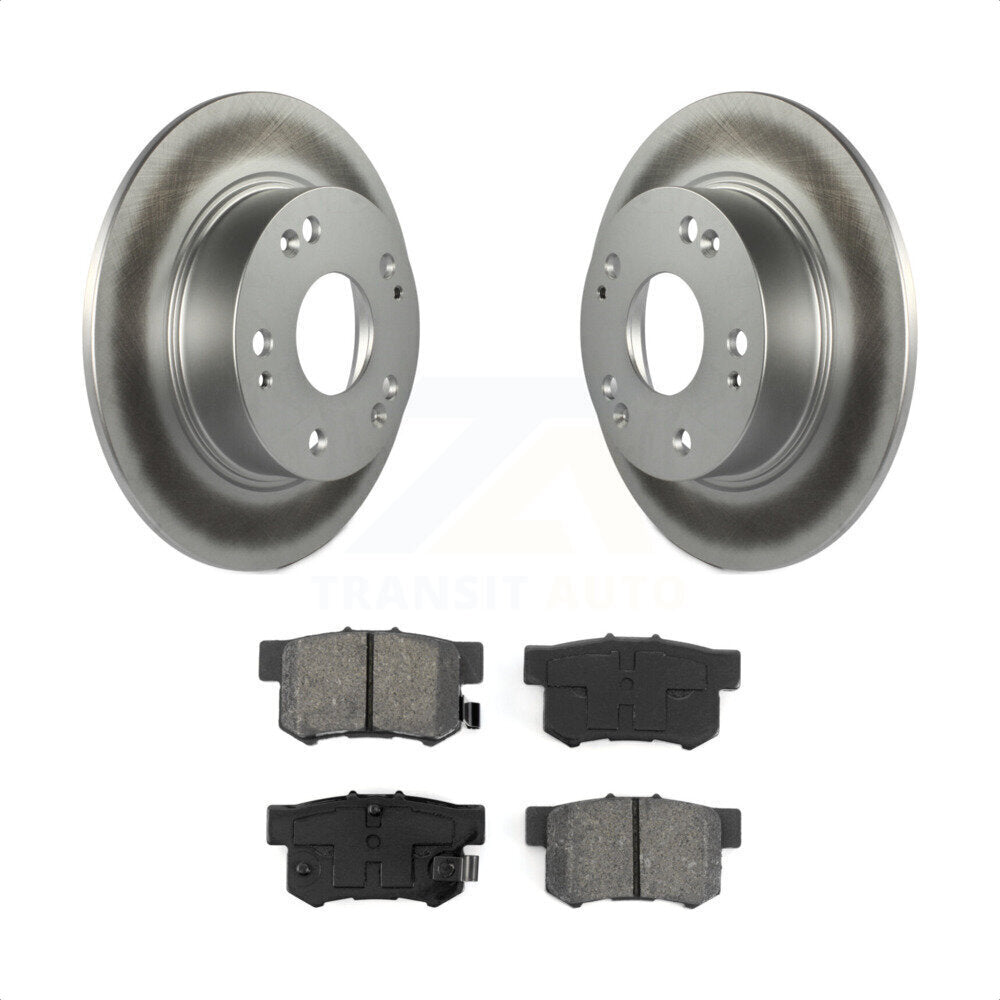 Rear Coated Disc Brake Rotors And Semi-Metallic Pads Kit For Honda Accord Acura TSX KGS-101317 by Transit Auto