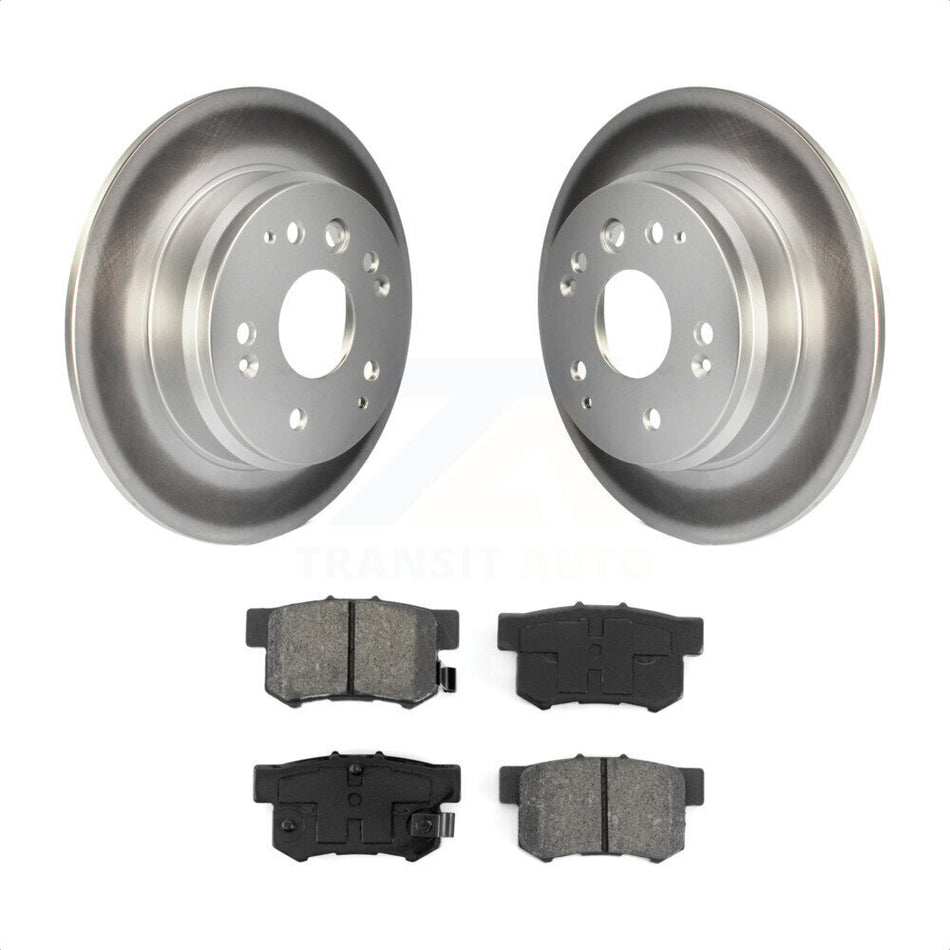 Rear Coated Disc Brake Rotors And Semi-Metallic Pads Kit For Acura TL Honda Element KGS-101318 by Transit Auto