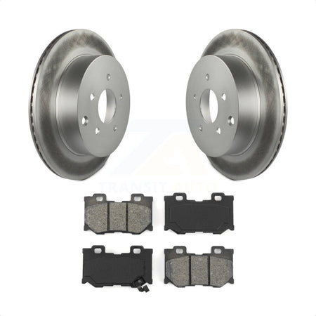 Rear Coated Disc Brake Rotors And Semi-Metallic Pads Kit For INFINITI Q50 Q60 Q70 KGS-101320 by Transit Auto