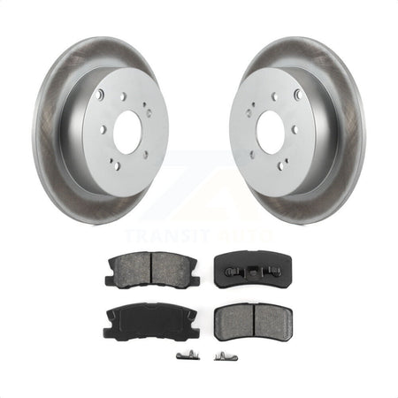 Rear Coated Disc Brake Rotors And Semi-Metallic Pads Kit For Mitsubishi Endeavor KGS-101327 by Transit Auto