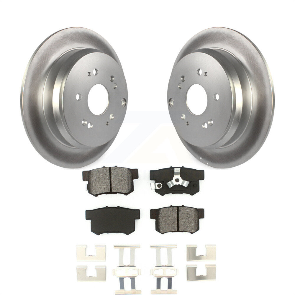 Rear Coated Disc Brake Rotors And Semi-Metallic Pads Kit For Honda CR-V Acura RDX KGS-101343 by Transit Auto