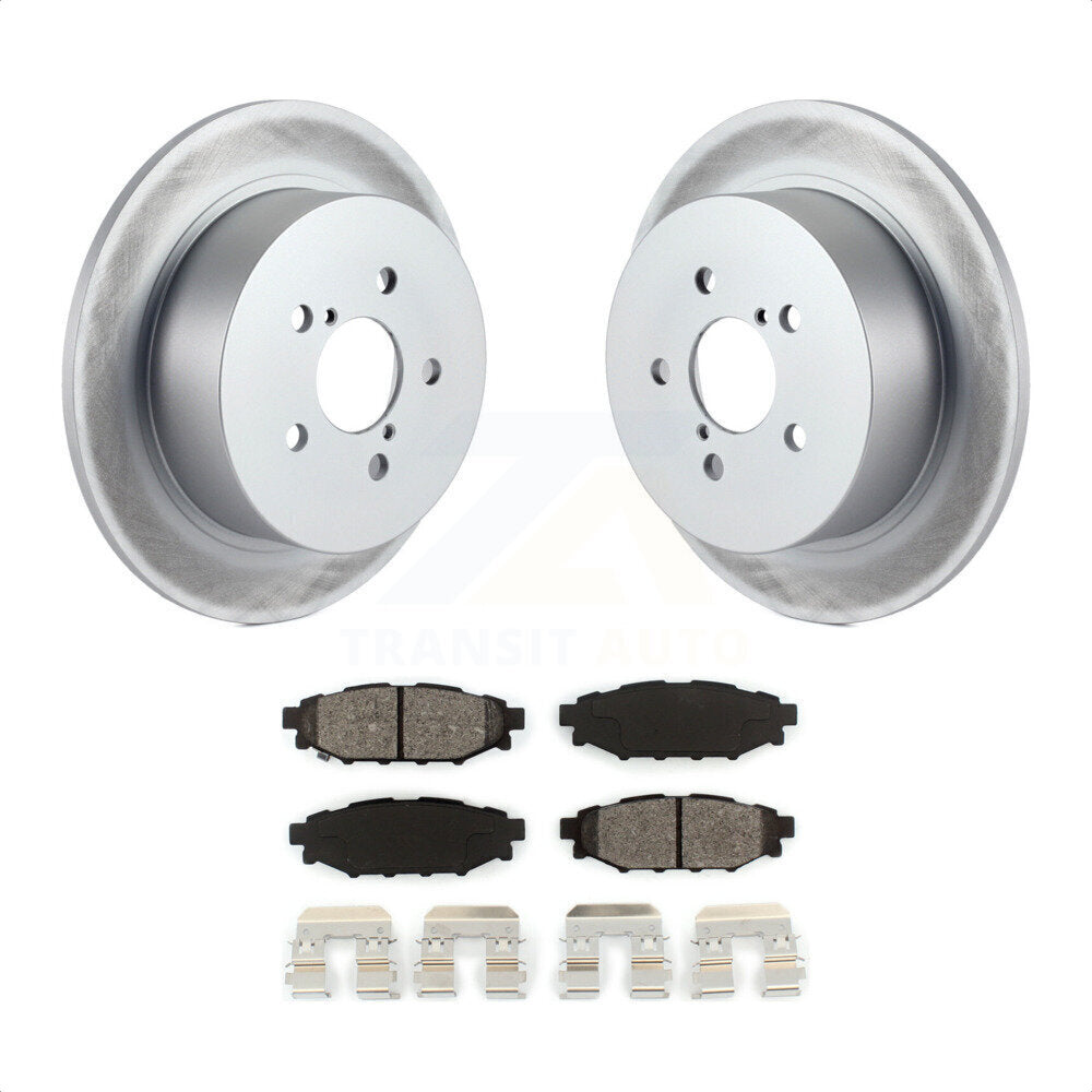 Rear Coated Disc Brake Rotors And Semi-Metallic Pads Kit For Subaru Outback Legacy KGS-101356 by Transit Auto