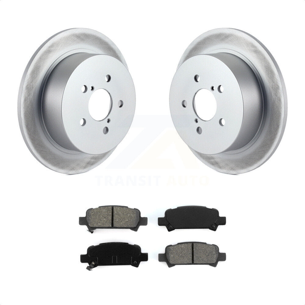 Rear Coated Disc Brake Rotors And Semi-Metallic Pads Kit For 2008-2009 Subaru Legacy 3.0L With 17" Factory Wheels KGS-101357 by Transit Auto