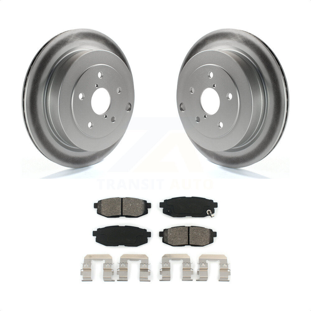 Rear Coated Disc Brake Rotors And Semi-Metallic Pads Kit For Subaru Tribeca B9 KGS-101360 by Transit Auto