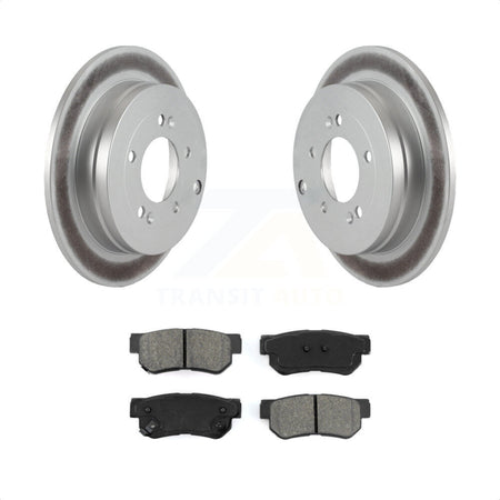 Rear Coated Disc Brake Rotors And Semi-Metallic Pads Kit For 2006-2009 Hyundai Azera KGS-101366 by Transit Auto